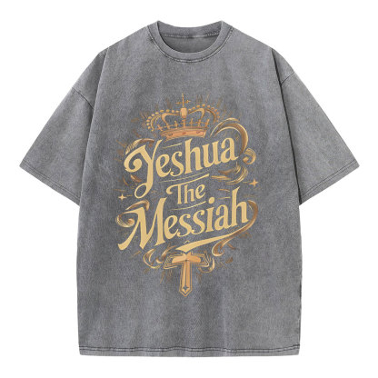 Yeshua The Messiah Christian Washed T-Shirt
