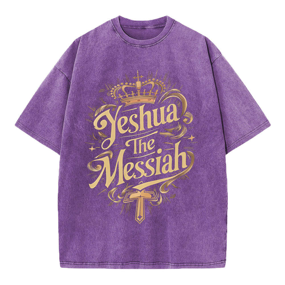 Yeshua The Messiah Christian Washed T-Shirt