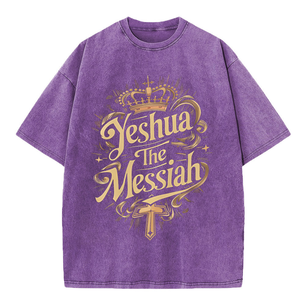 Yeshua The Messiah Christian Washed T-Shirt