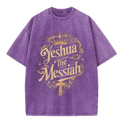 Yeshua The Messiah Christian Washed T-Shirt