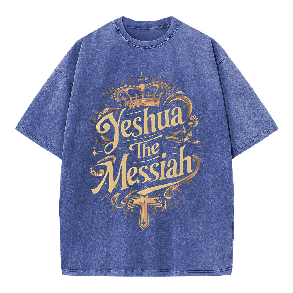 Yeshua The Messiah Christian Washed T-Shirt