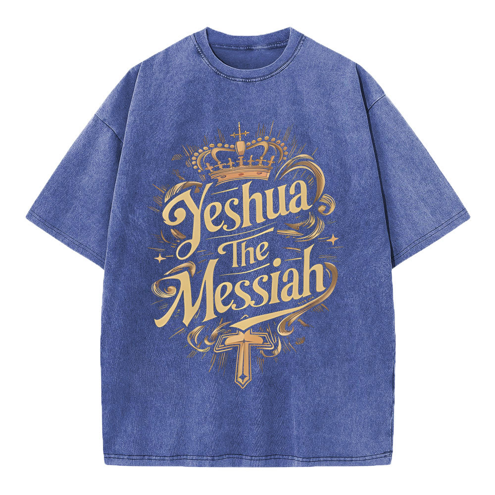 Yeshua The Messiah Christian Washed T-Shirt