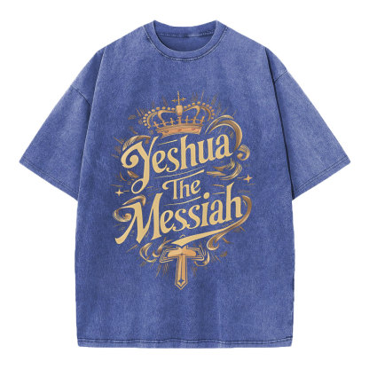Yeshua The Messiah Christian Washed T-Shirt