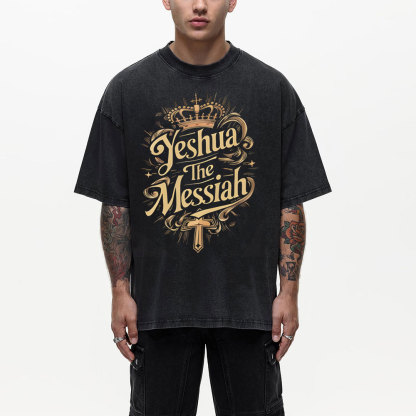 Yeshua The Messiah Christian Washed T-Shirt