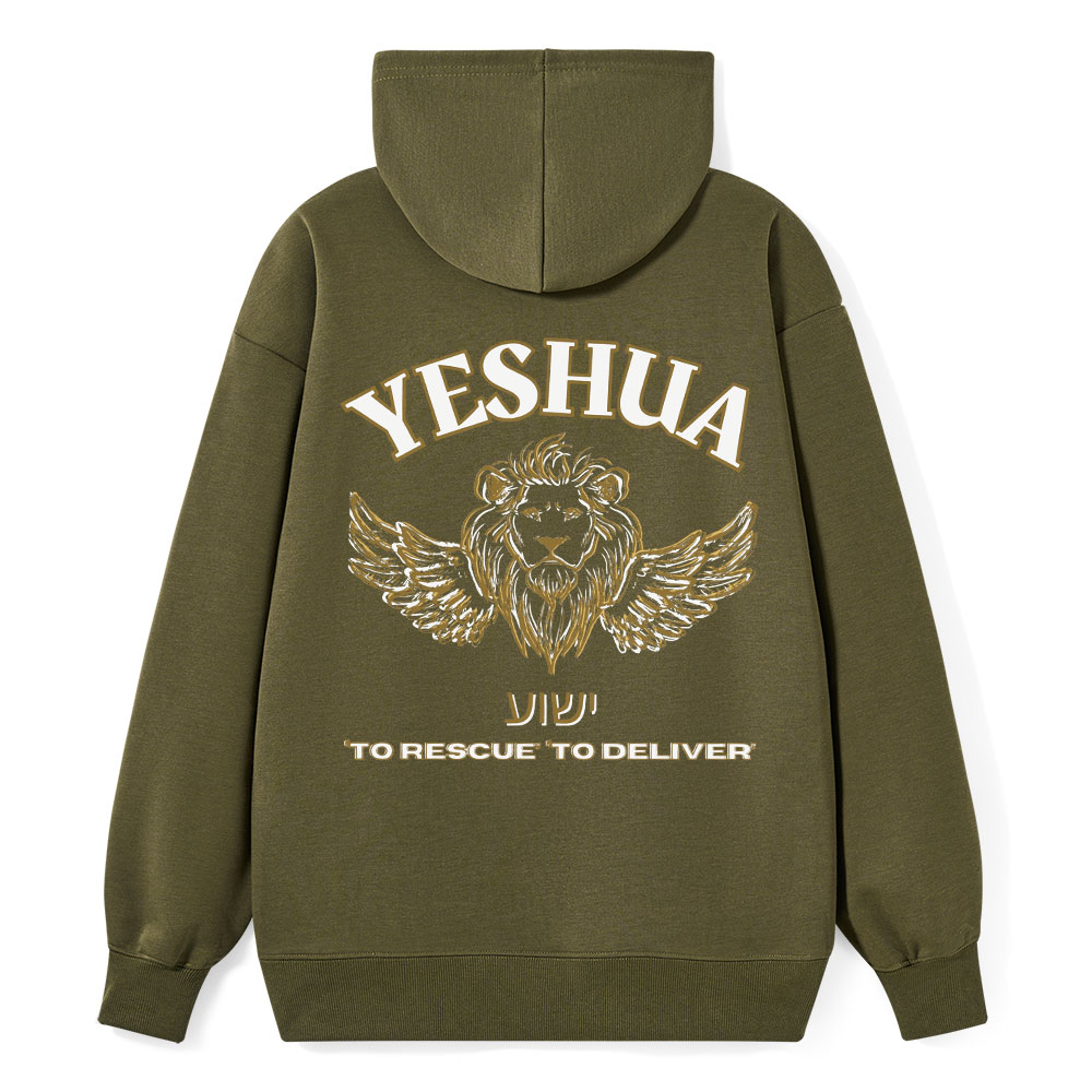 Yeshua To Rescue To Deliver Classic Christian Hoodie