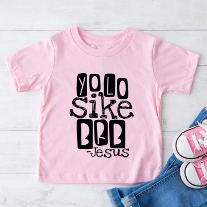 Yolo Sike BRB Funny Jesus Christian Kid T-Shirt