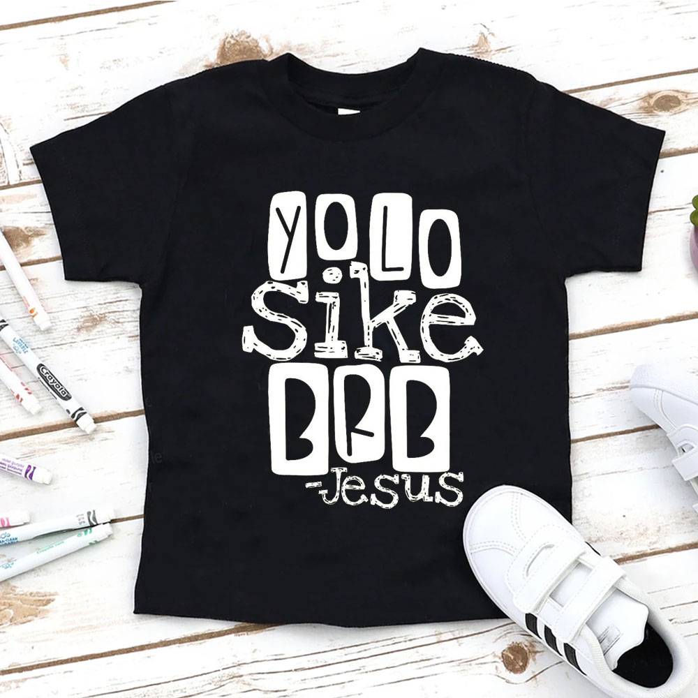 Yolo Sike BRB Funny Jesus Christian Kid T-Shirt