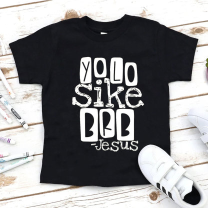 Yolo Sike BRB Funny Jesus Christian Kid T-Shirt