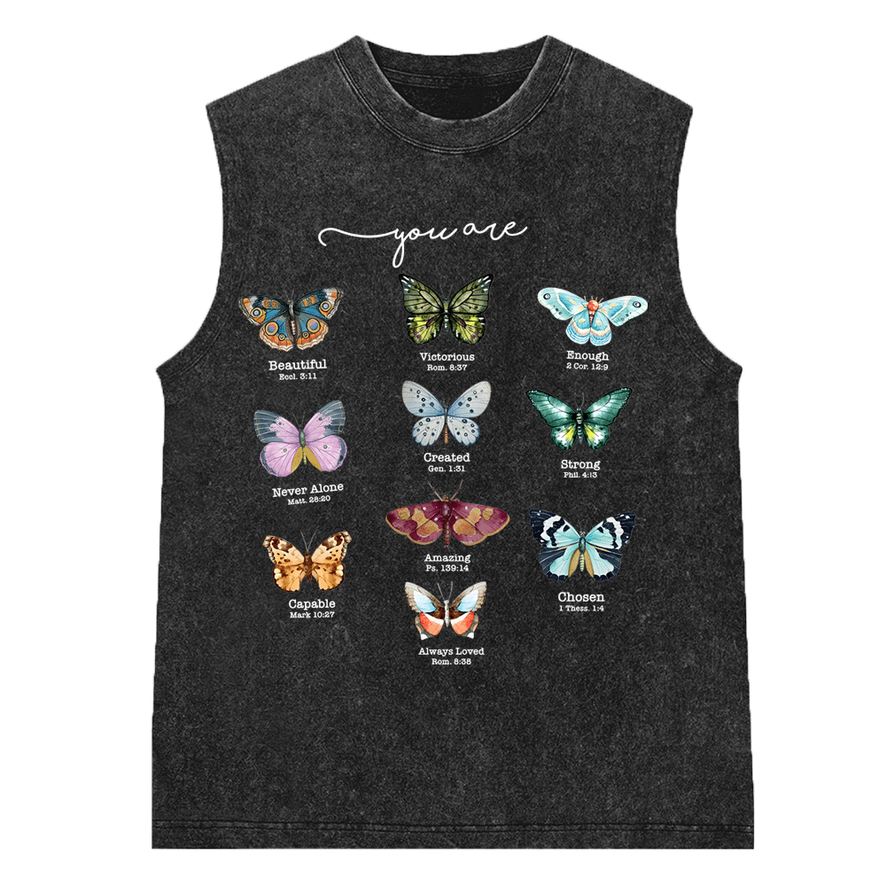 You Are Beautiful Christian Washed Sleeveless Tee