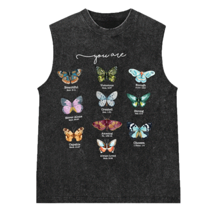 You Are Beautiful Christian Washed Sleeveless Tee