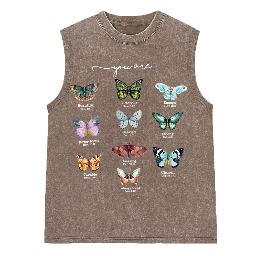 You Are Beautiful Christian Washed Sleeveless Tee
