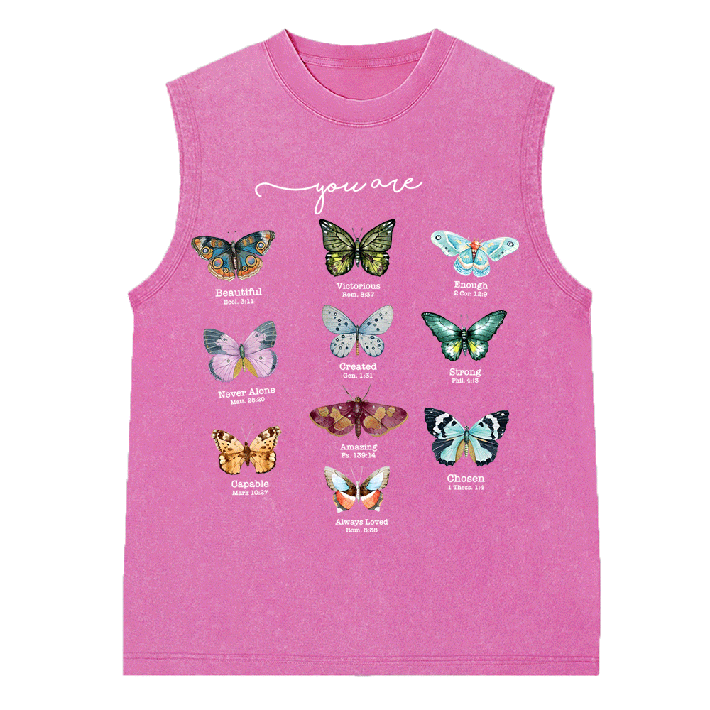 You Are Beautiful Christian Washed Sleeveless Tee