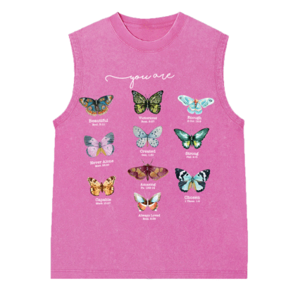You Are Beautiful Christian Washed Sleeveless Tee