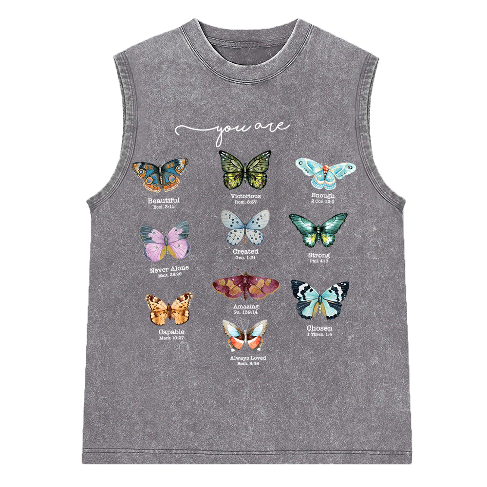 You Are Beautiful Christian Washed Sleeveless Tee
