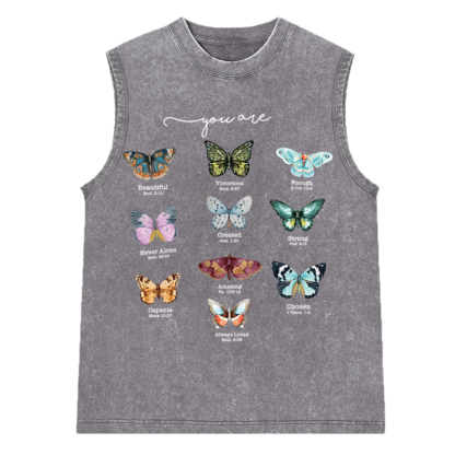 You Are Beautiful Christian Washed Sleeveless Tee