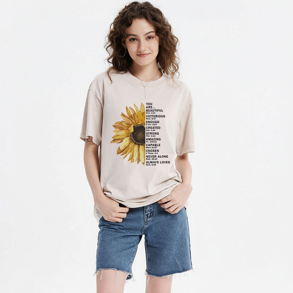 You Are Beautiful Christian Washed T-Shirt