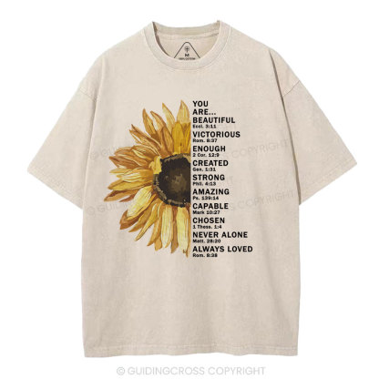 You Are Beautiful Christian Washed T-Shirt