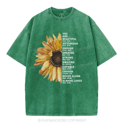 You Are Beautiful Christian Washed T-Shirt