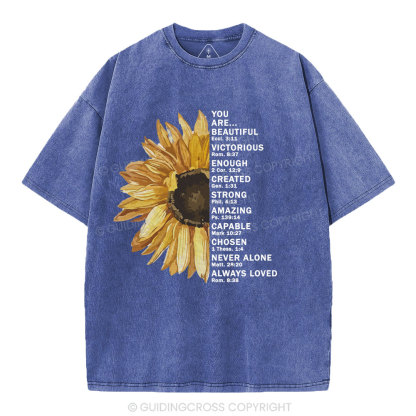 You Are Beautiful Christian Washed T-Shirt
