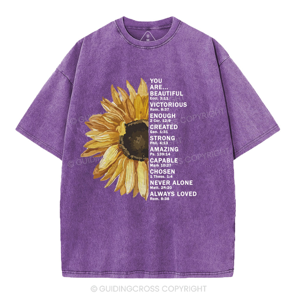 You Are Beautiful Christian Washed T-Shirt