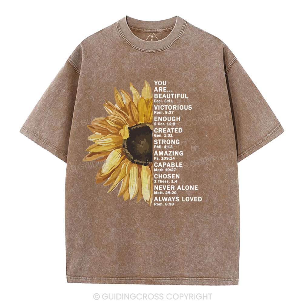 You Are Beautiful Christian Washed T-Shirt