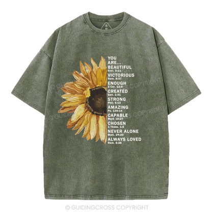 You Are Beautiful Christian Washed T-Shirt