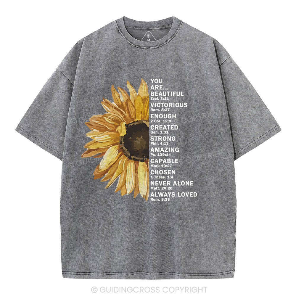 You Are Beautiful Christian Washed T-Shirt