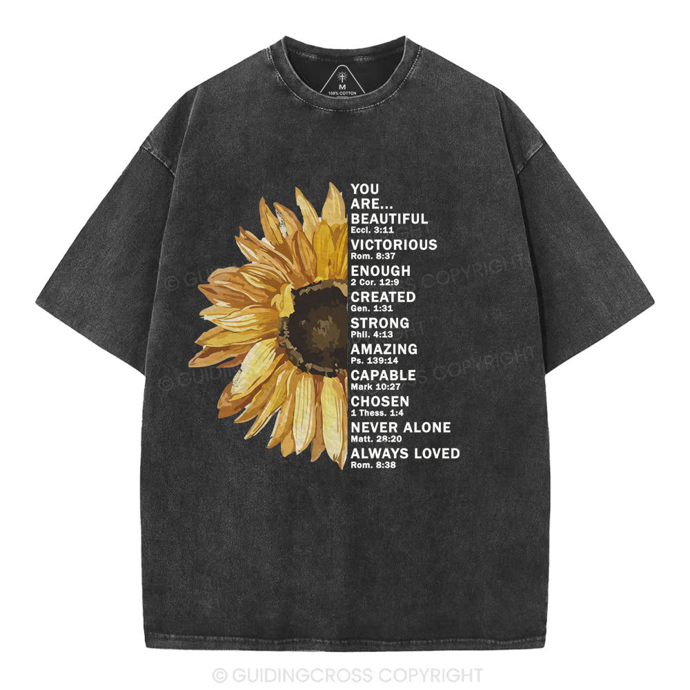 You Are Beautiful Christian Washed T-Shirt