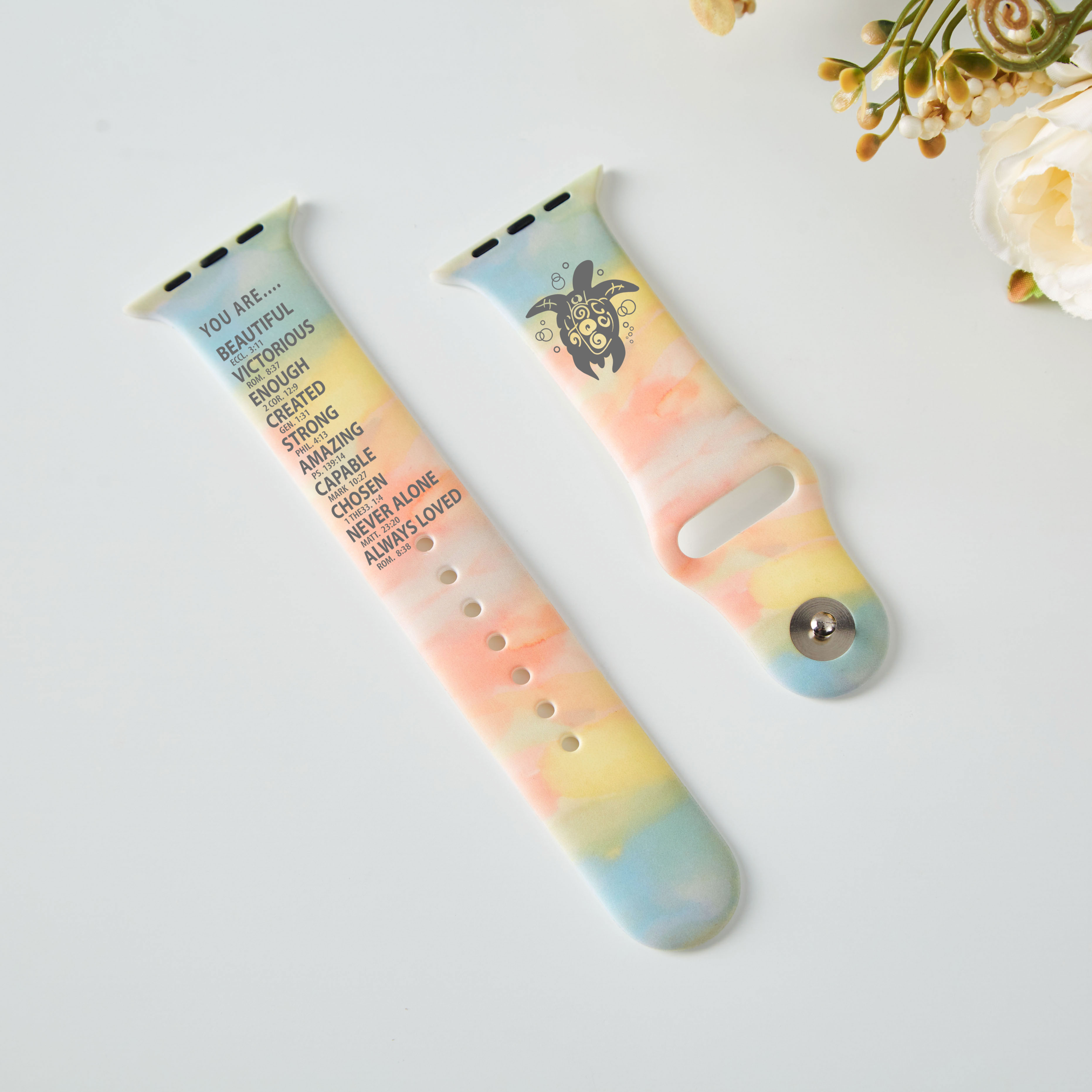 You Are Beautiful Scripture Christian Print Watch Band