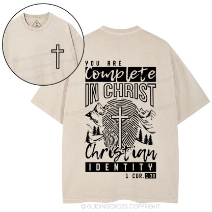 You Are Complete In Christ Christian Washed T-Shirt