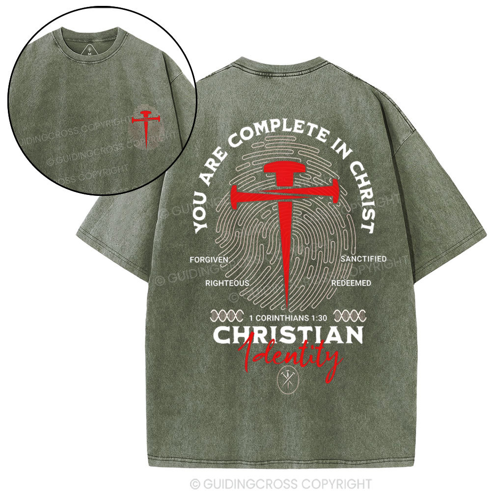 You Are Complete In Christ Christian Washed T-Shirt
