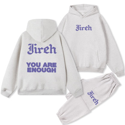 You Are Enough Christian Fleece Hoodie Set