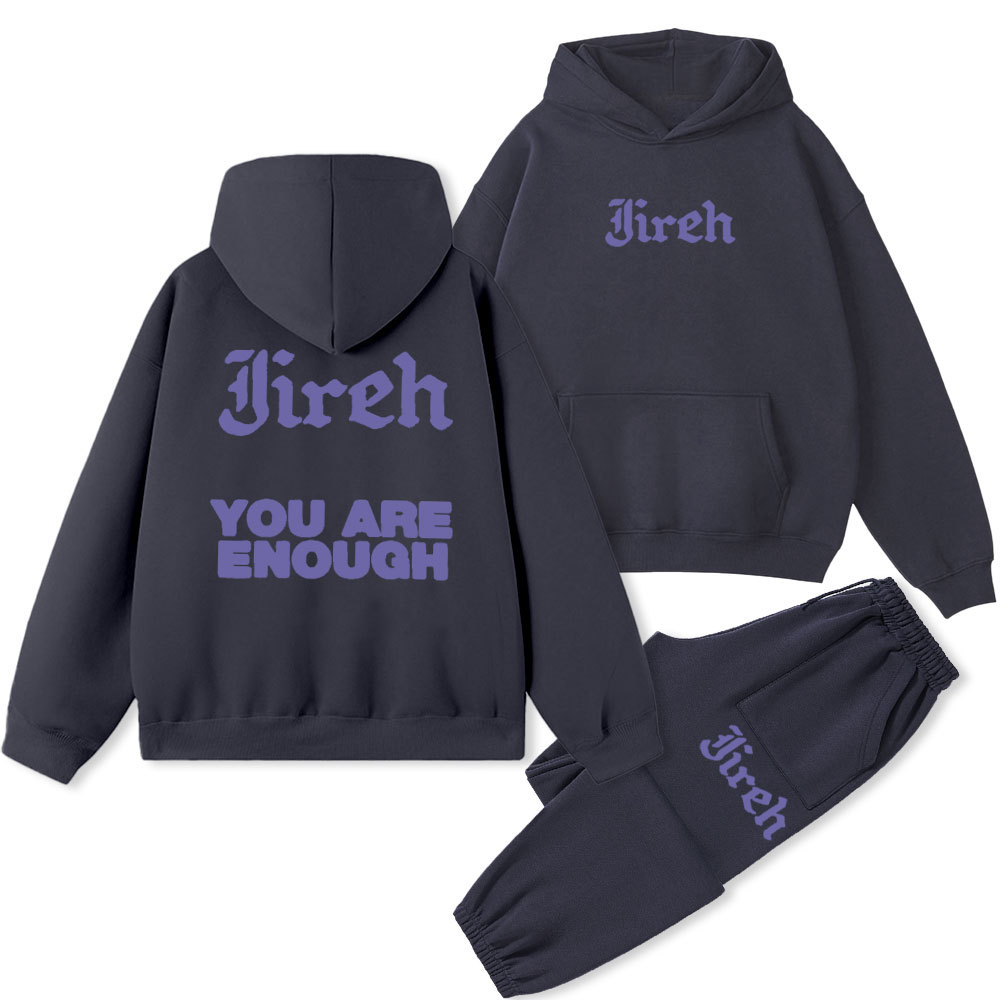 You Are Enough Christian Fleece Hoodie Set