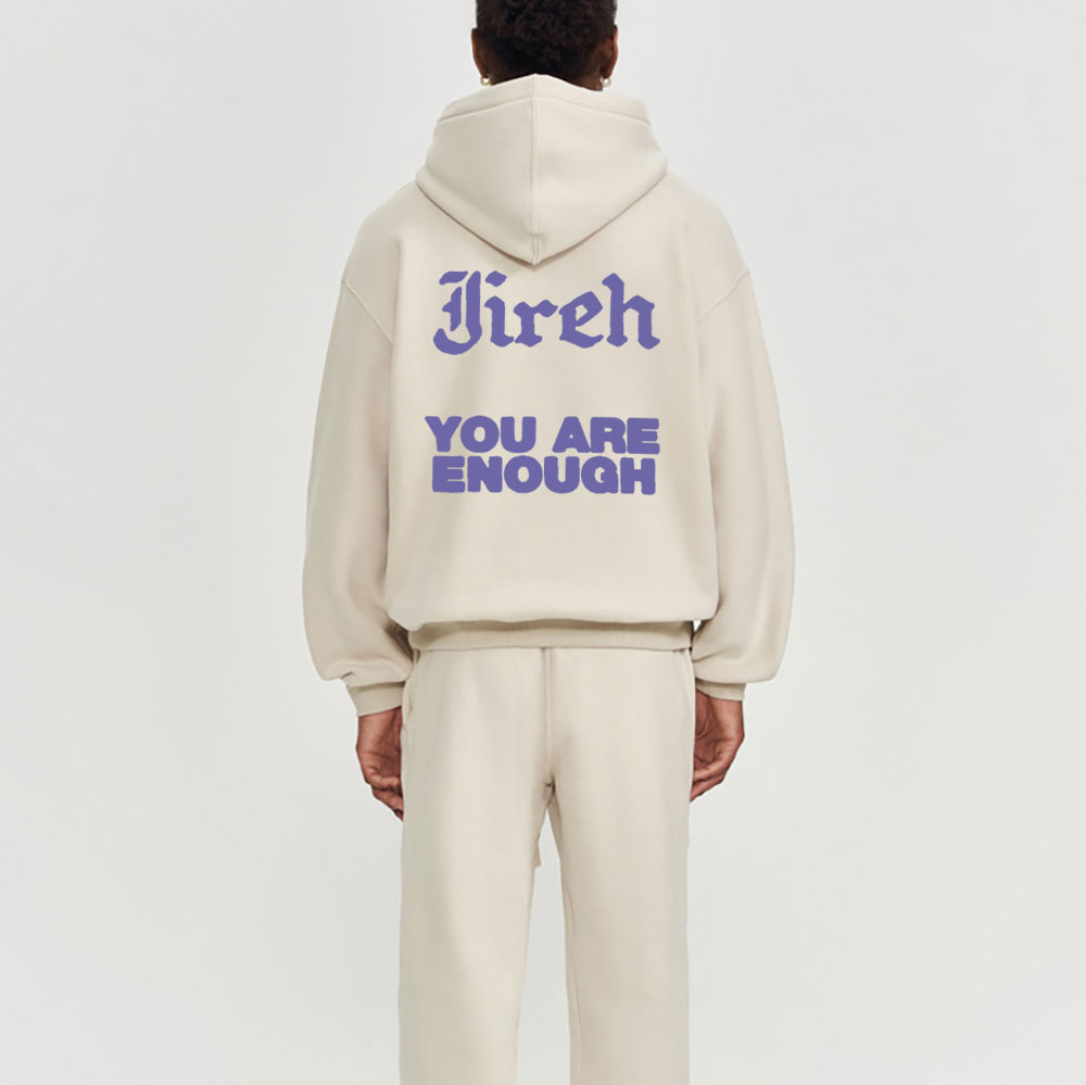 You Are Enough Christian Fleece Hoodie Set