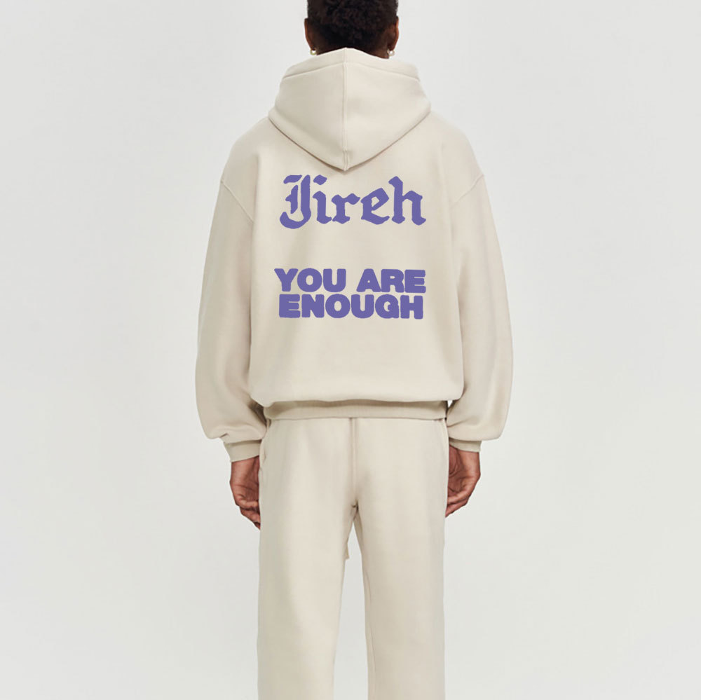You Are Enough Christian Fleece Hoodie Set