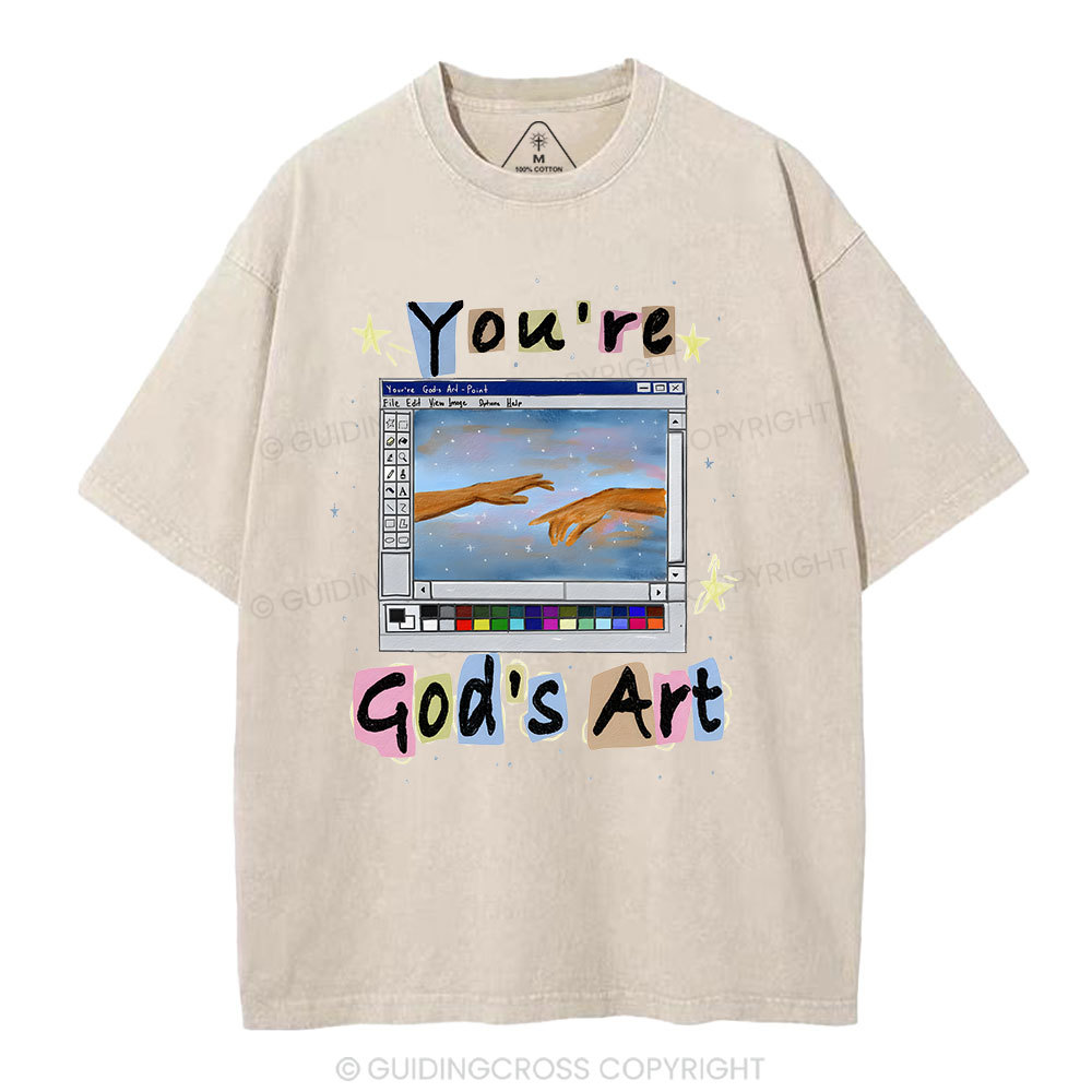 You Are God's Art Christian Washed T-Shirt