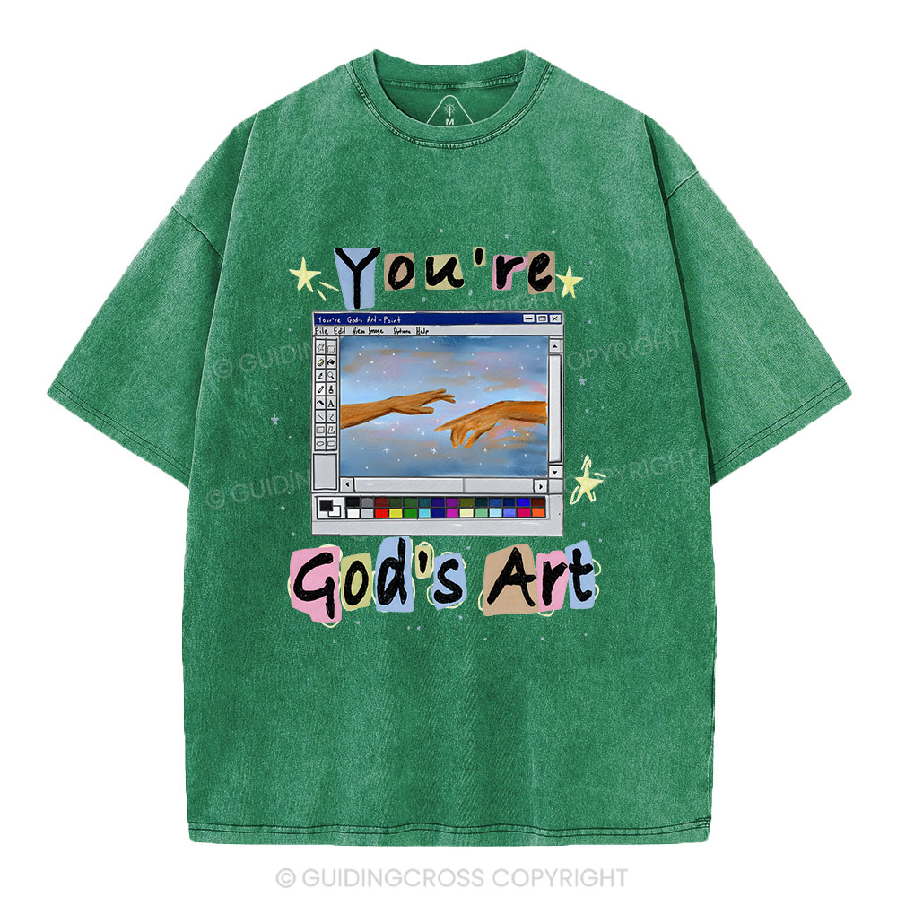 You Are God's Art Christian Washed T-Shirt
