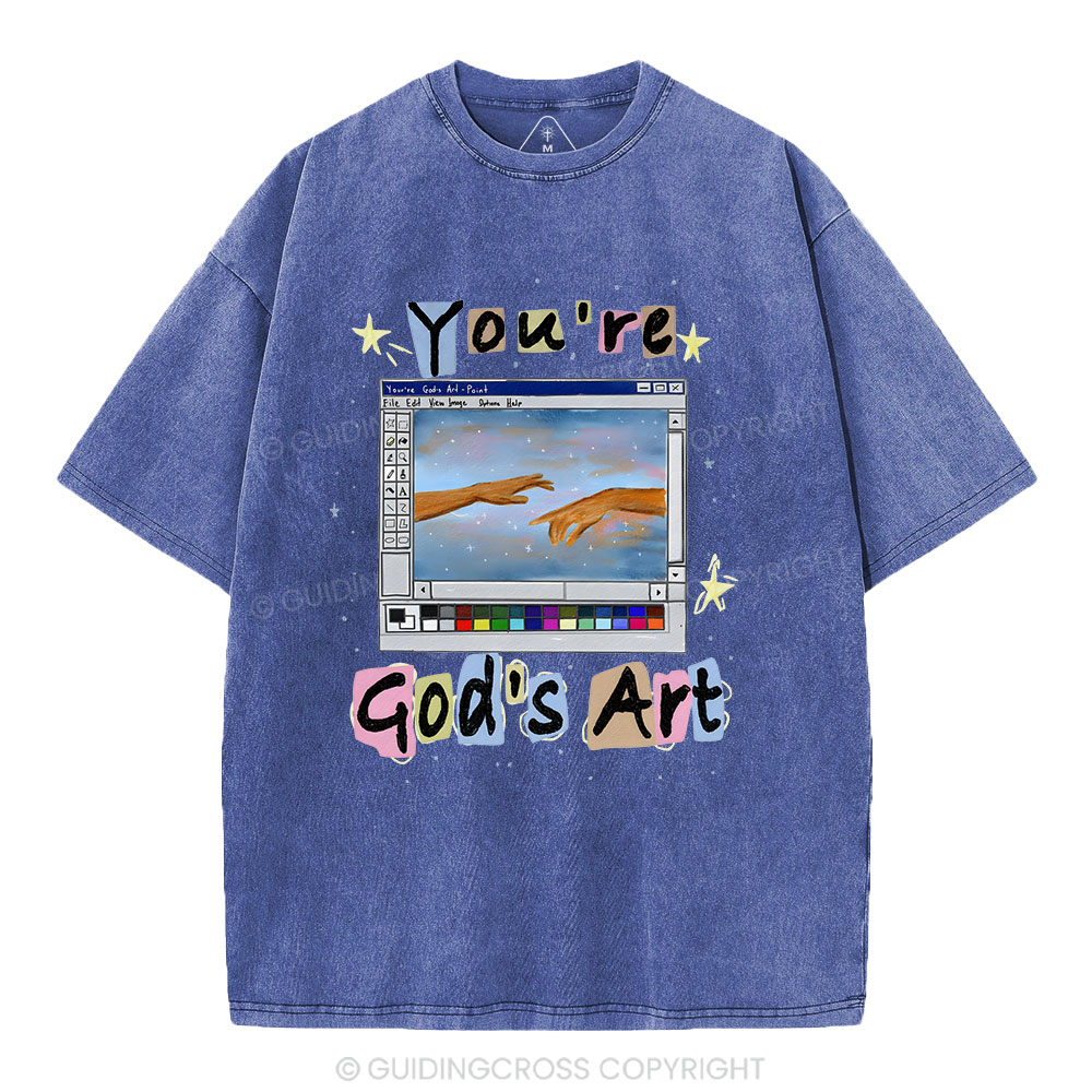 You Are God's Art Christian Washed T-Shirt