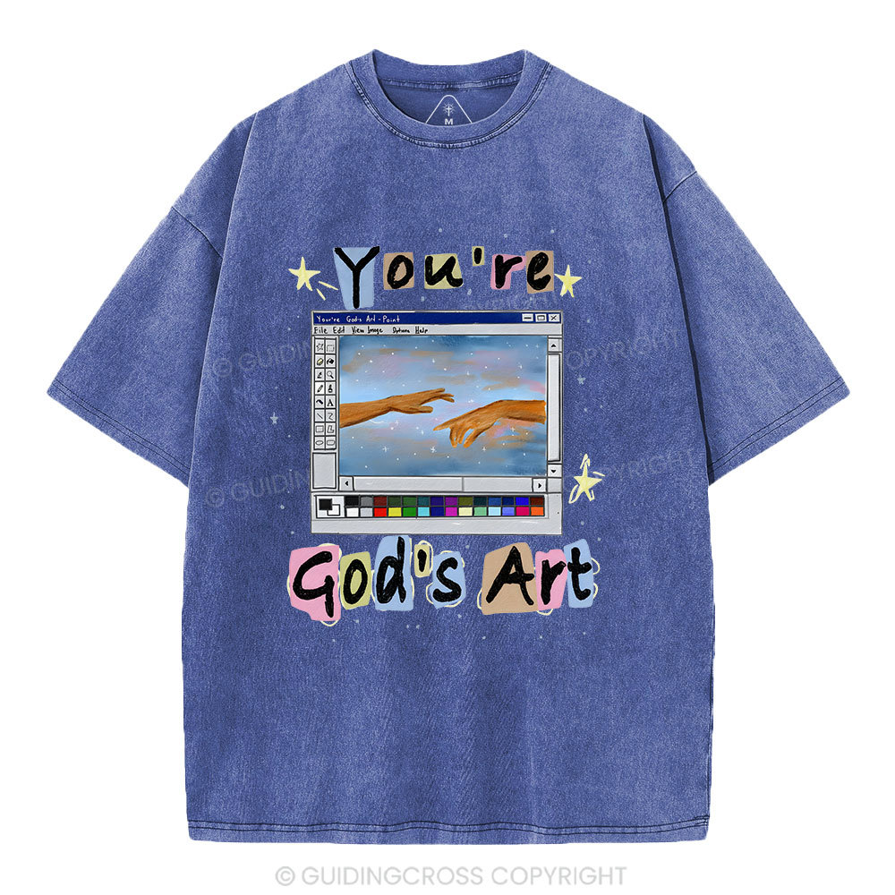 You Are God's Art Christian Washed T-Shirt