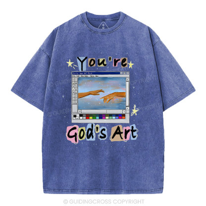 You Are God's Art Christian Washed T-Shirt