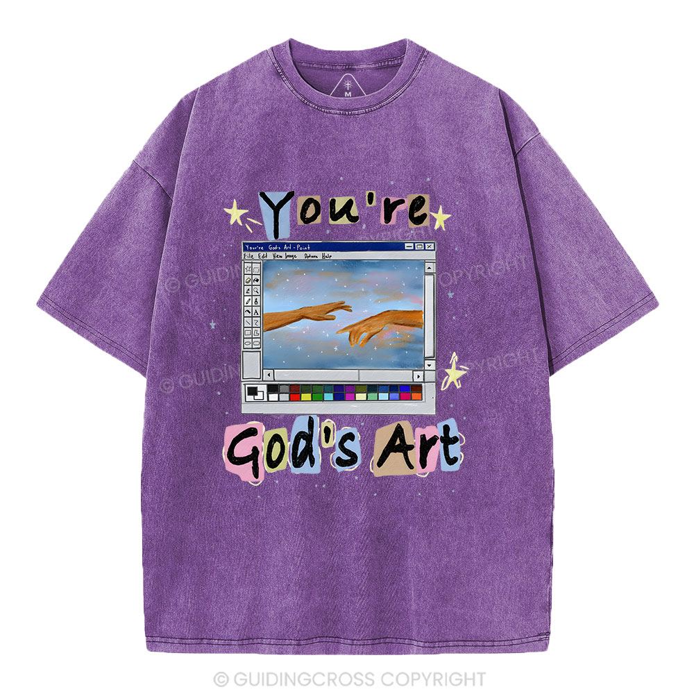 You Are God's Art Christian Washed T-Shirt