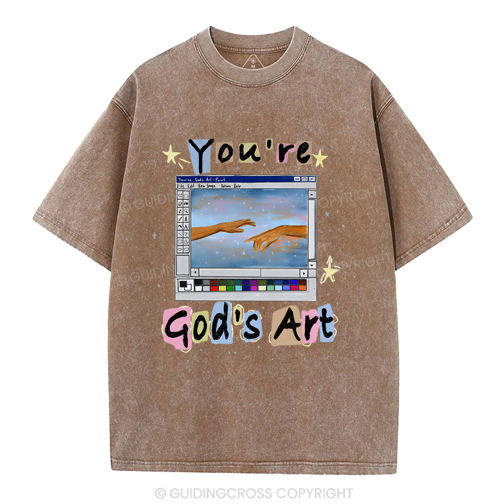 You Are God's Art Christian Washed T-Shirt