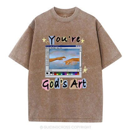 You Are God's Art Christian Washed T-Shirt