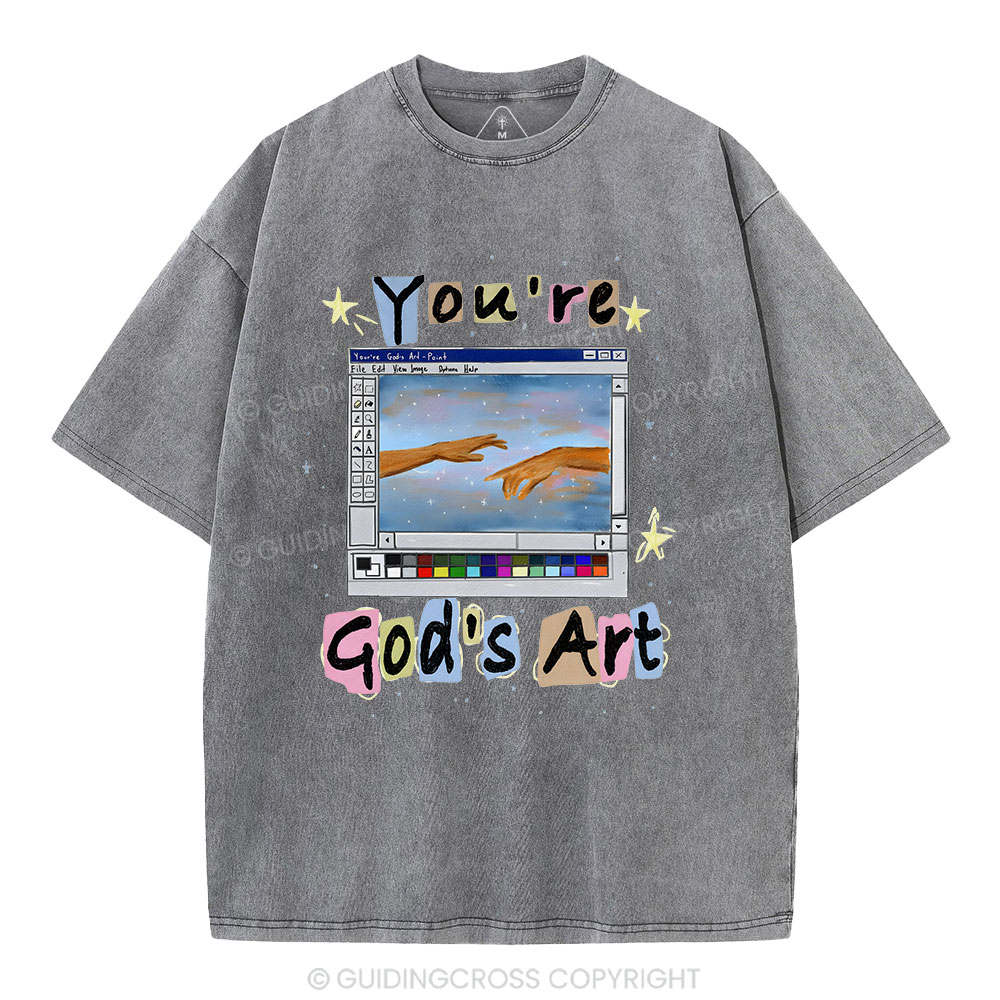 You Are God's Art Christian Washed T-Shirt