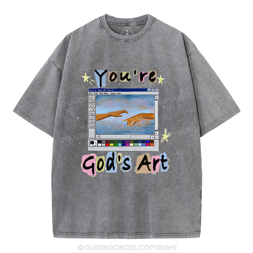 You Are God's Art Christian Washed T-Shirt