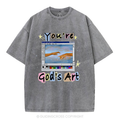 You Are God's Art Christian Washed T-Shirt