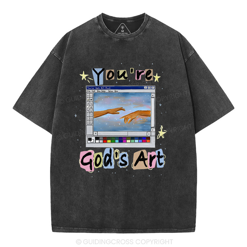You Are God's Art Christian Washed T-Shirt