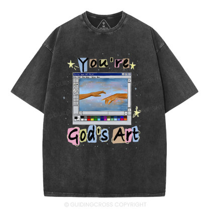You Are God's Art Christian Washed T-Shirt