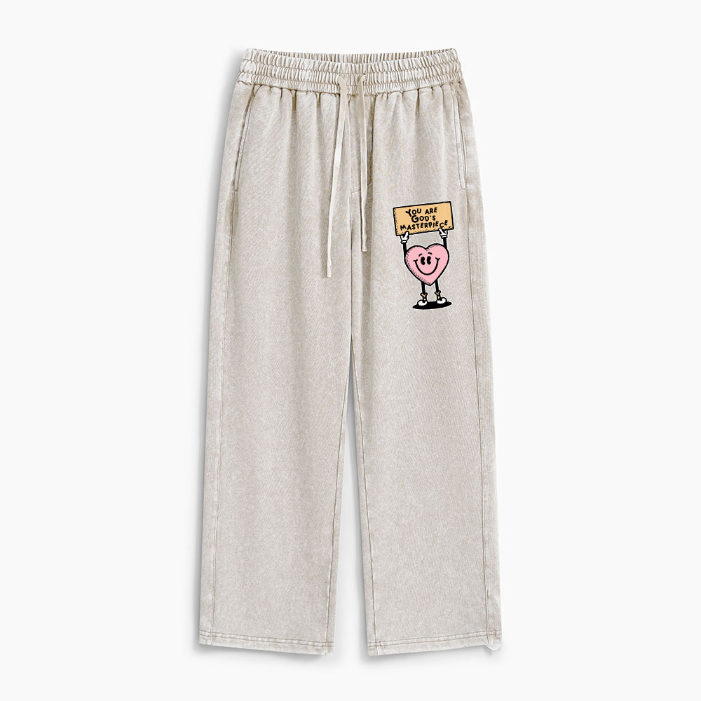 You Are God's Masterpiece Christian Washed Sweatpants
