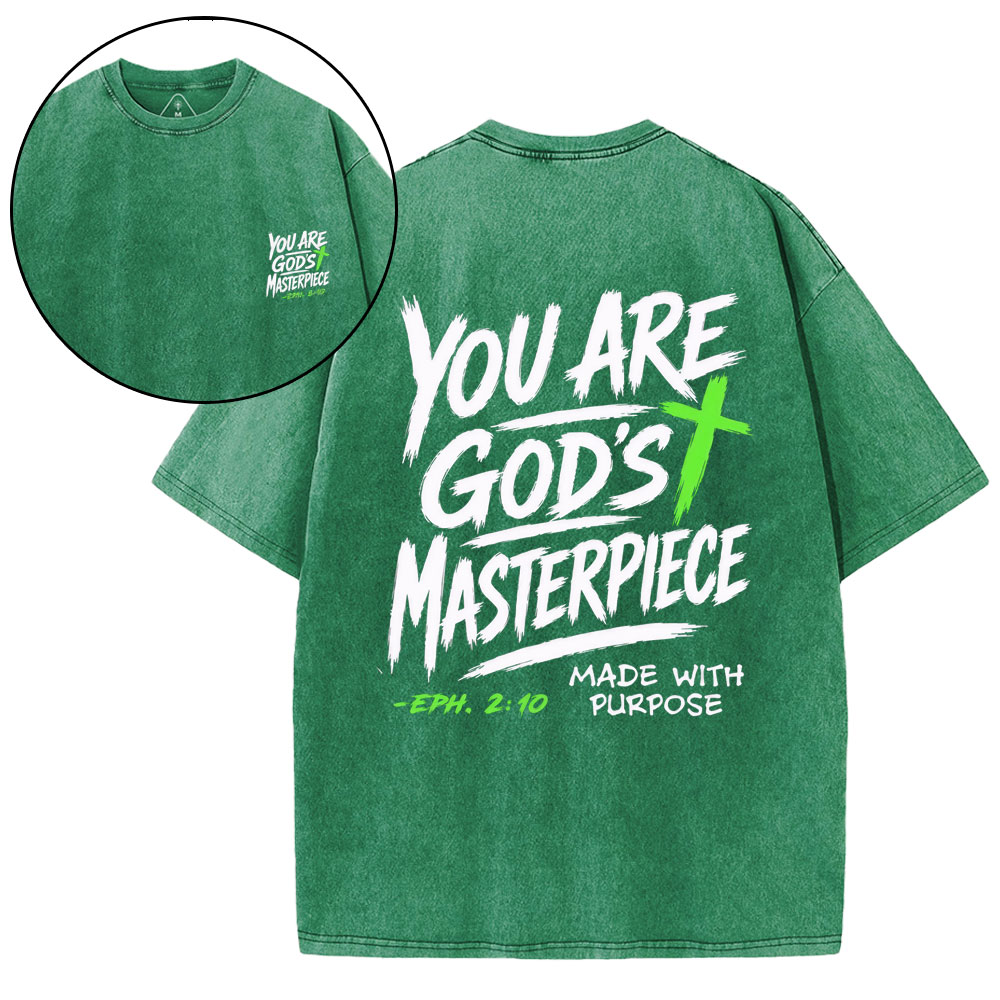 You Are God's Masterpiece Christian Washed T-Shirt